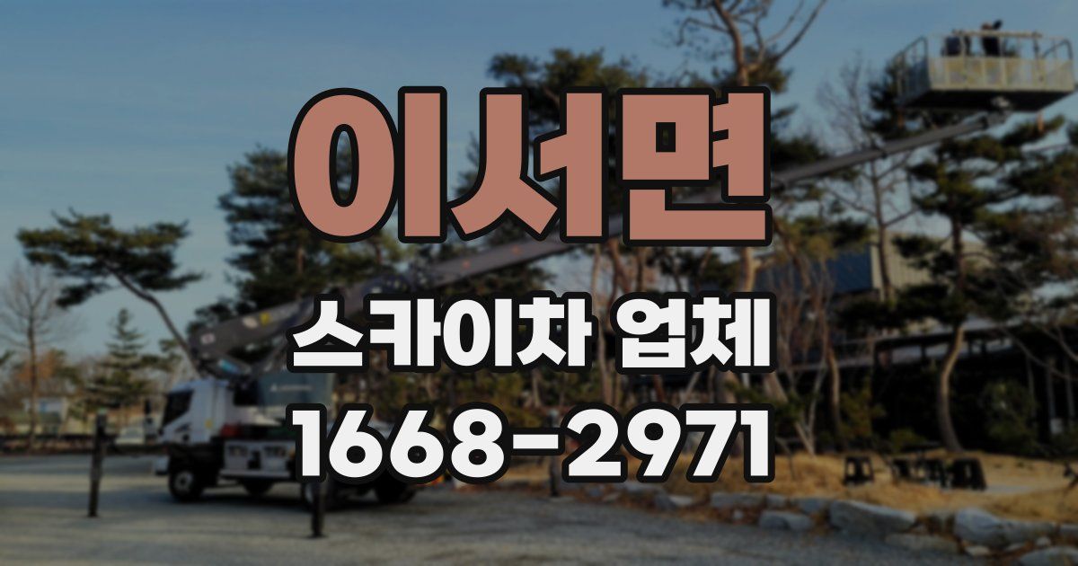 이서면 스카이차 업체