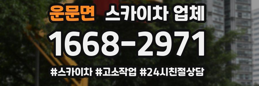 운문면 스카이차 업체