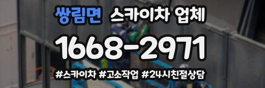 쌍림면 스카이차 업체