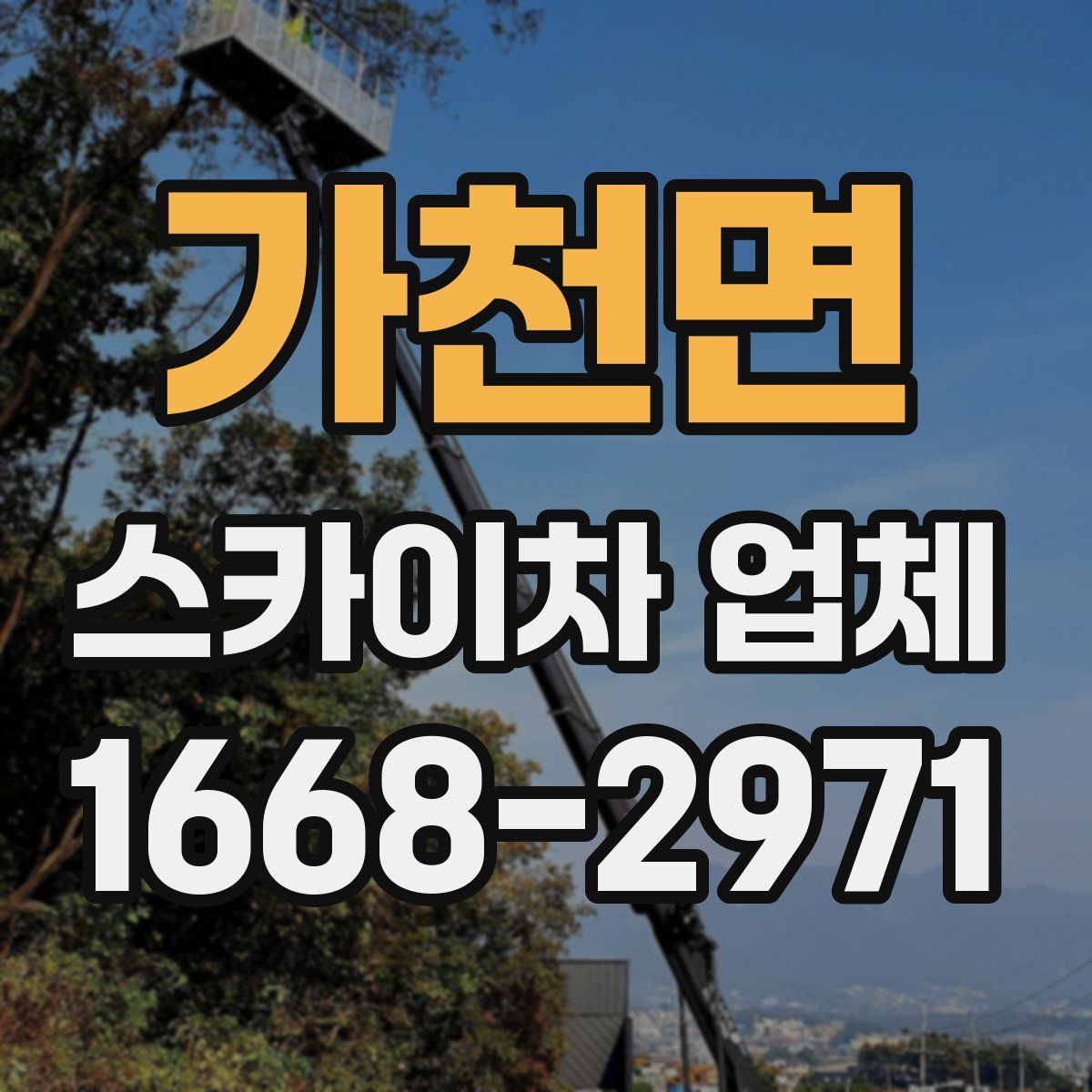 가천면 스카이차 업체