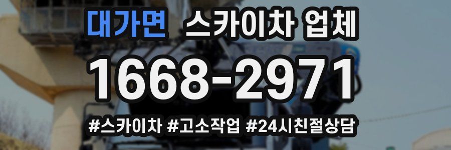 대가면 스카이차 업체