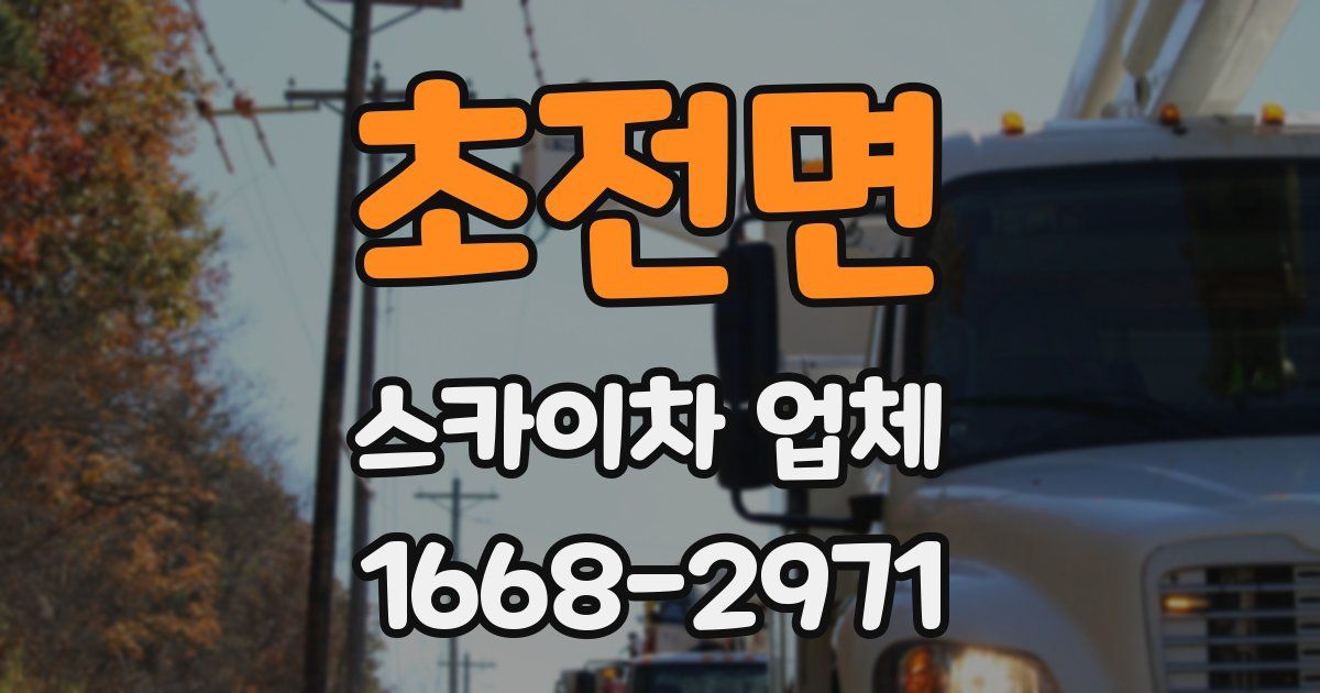 초전면 스카이차 업체