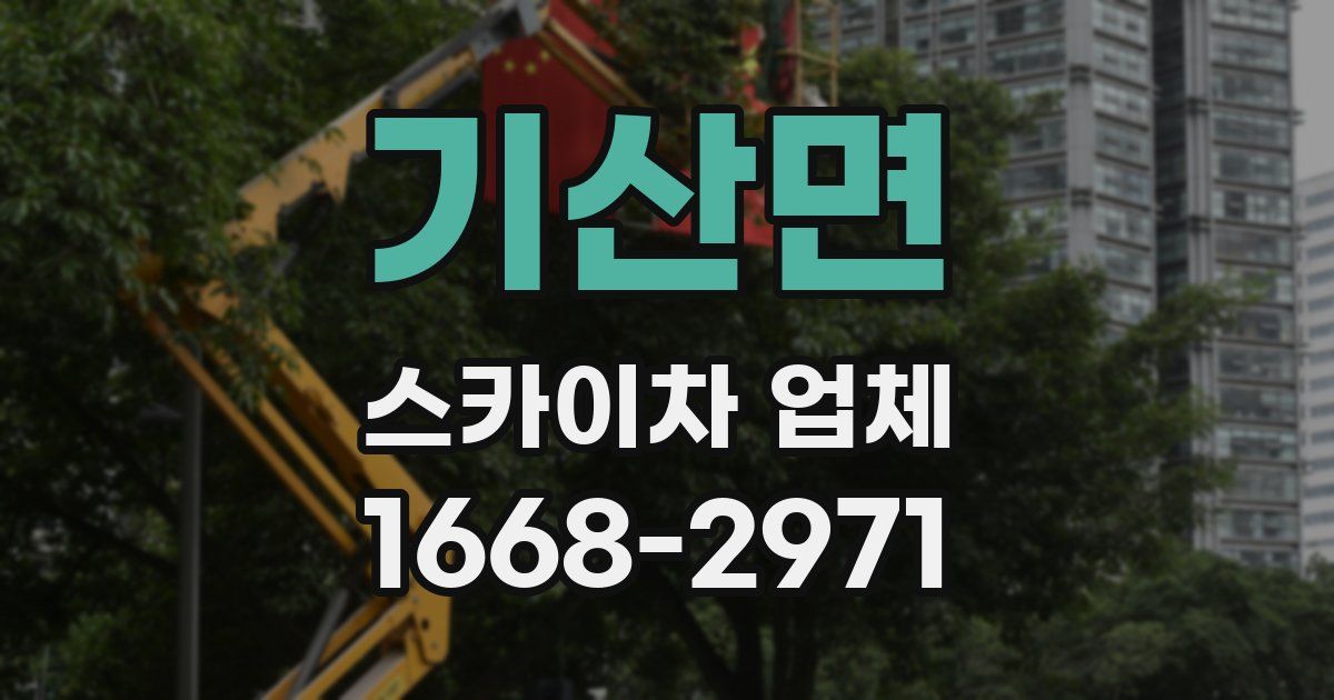 기산면 스카이차 업체