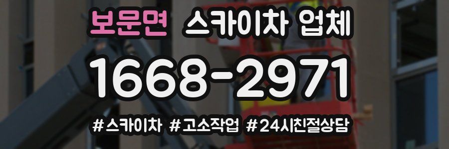 보문면 스카이차 업체