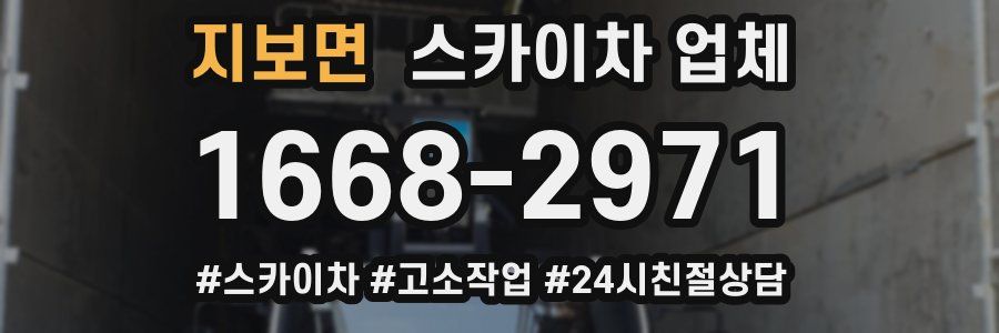 지보면 스카이차 업체