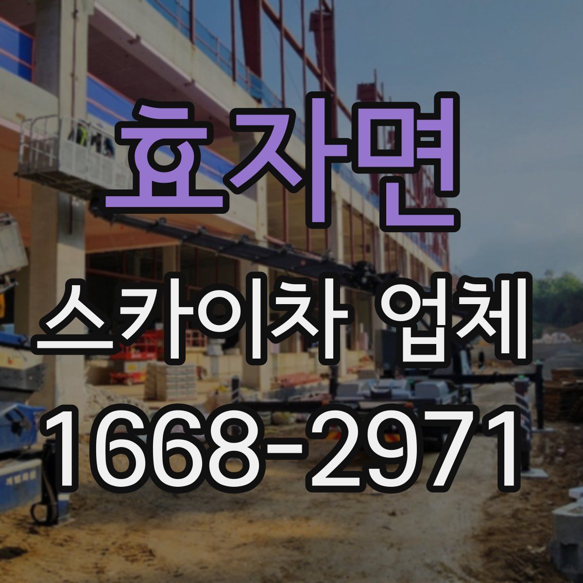 효자면 스카이차 업체
