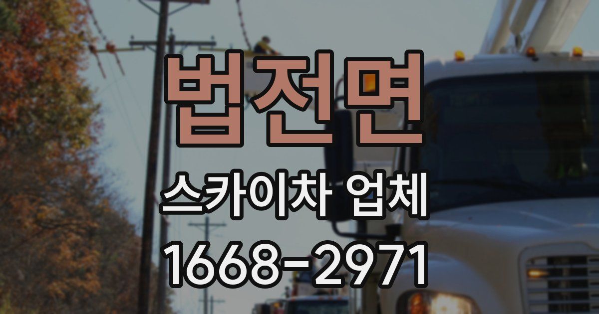 법전면 스카이차 업체