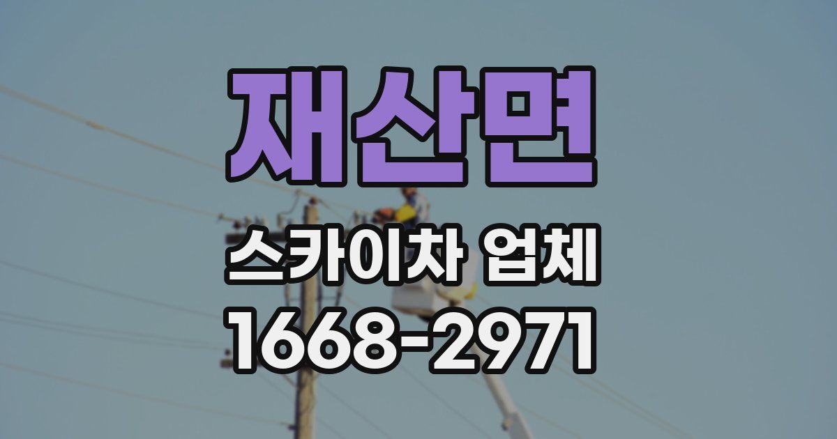 재산면 스카이차 업체