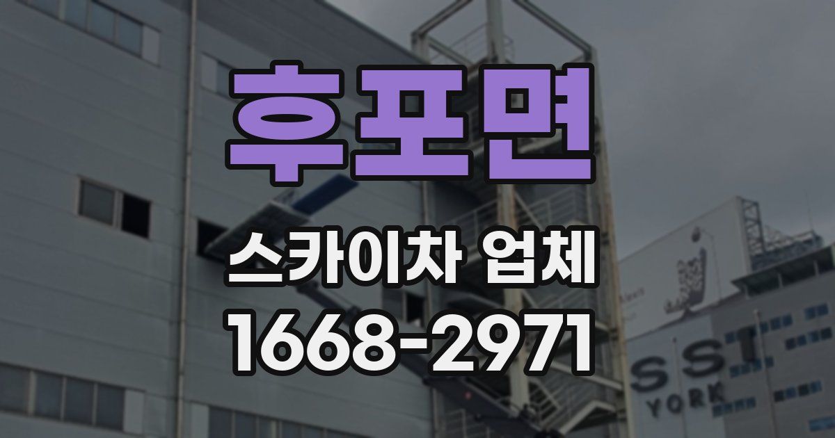후포면 스카이차 업체
