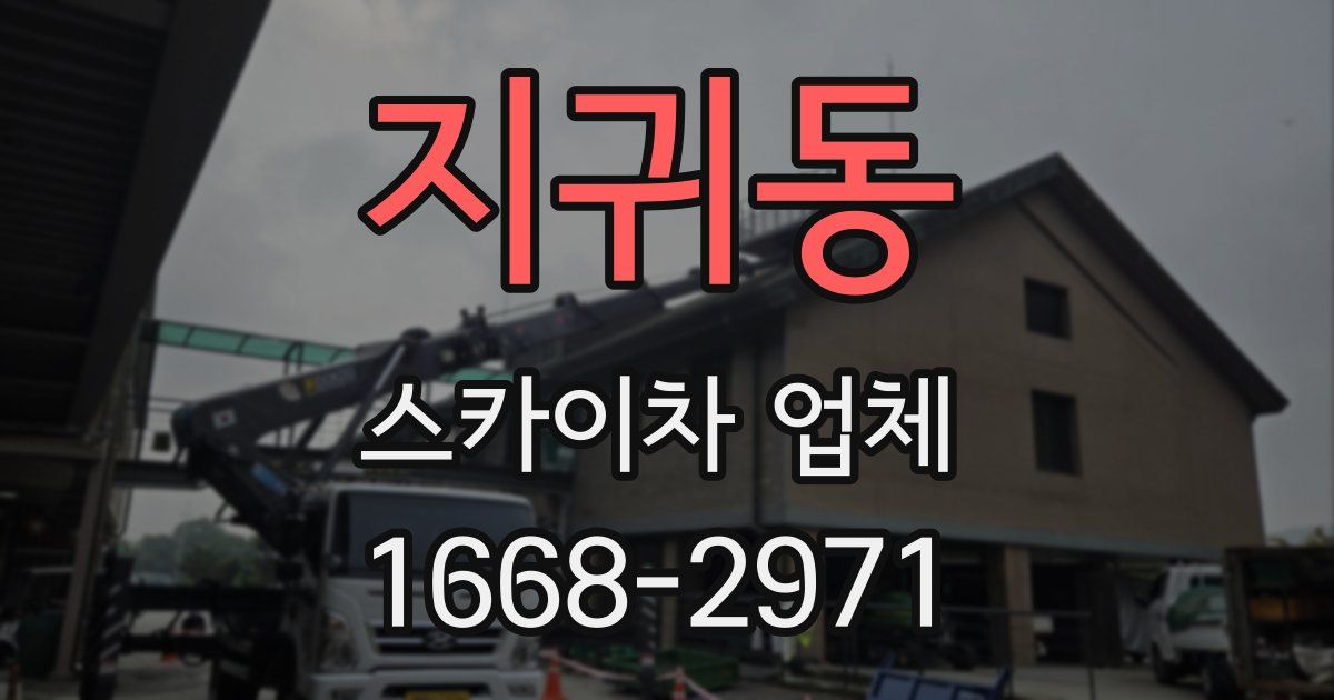 지귀동 스카이차 업체