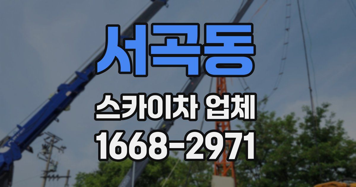 서곡동 스카이차 업체