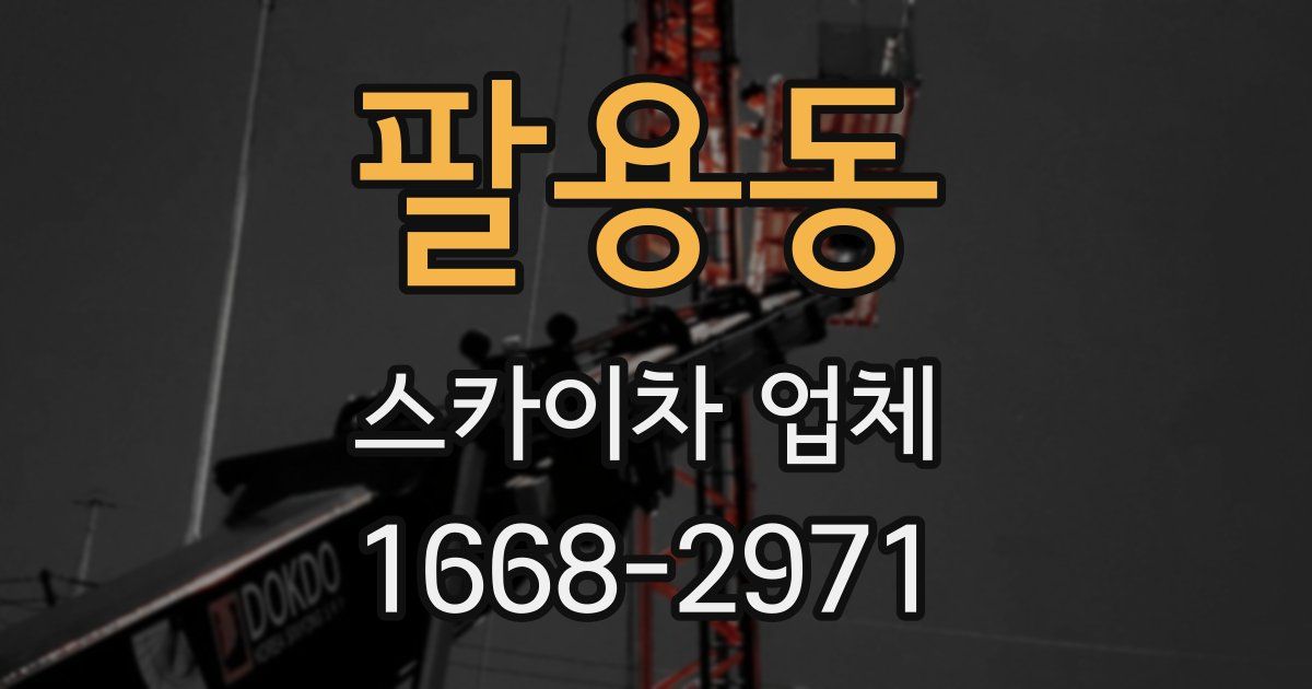 팔용동 스카이차 업체