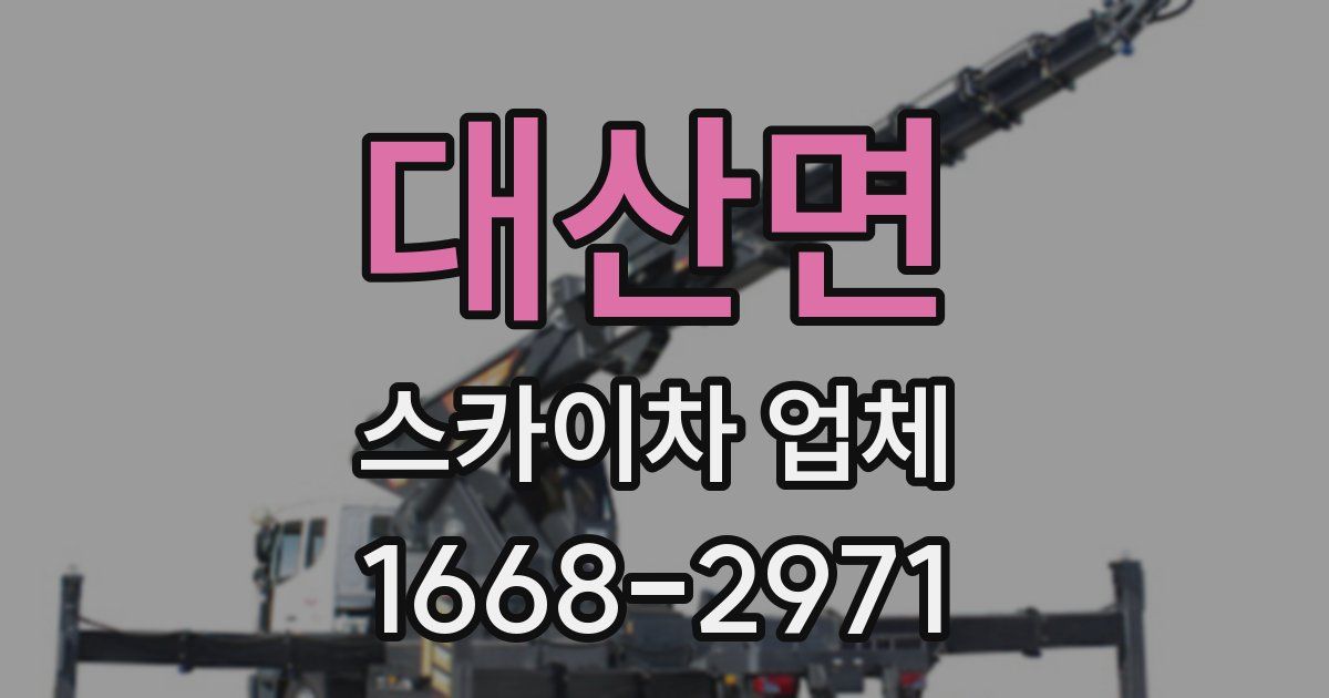 대산면 스카이차 업체