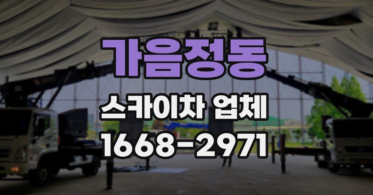 가음정동 스카이차 업체
