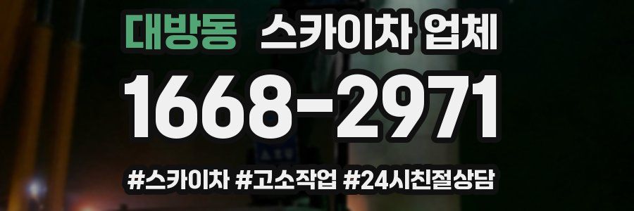 대방동 스카이차 업체