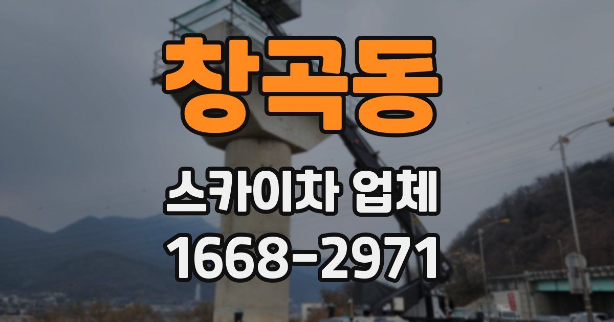 창곡동 스카이차 업체