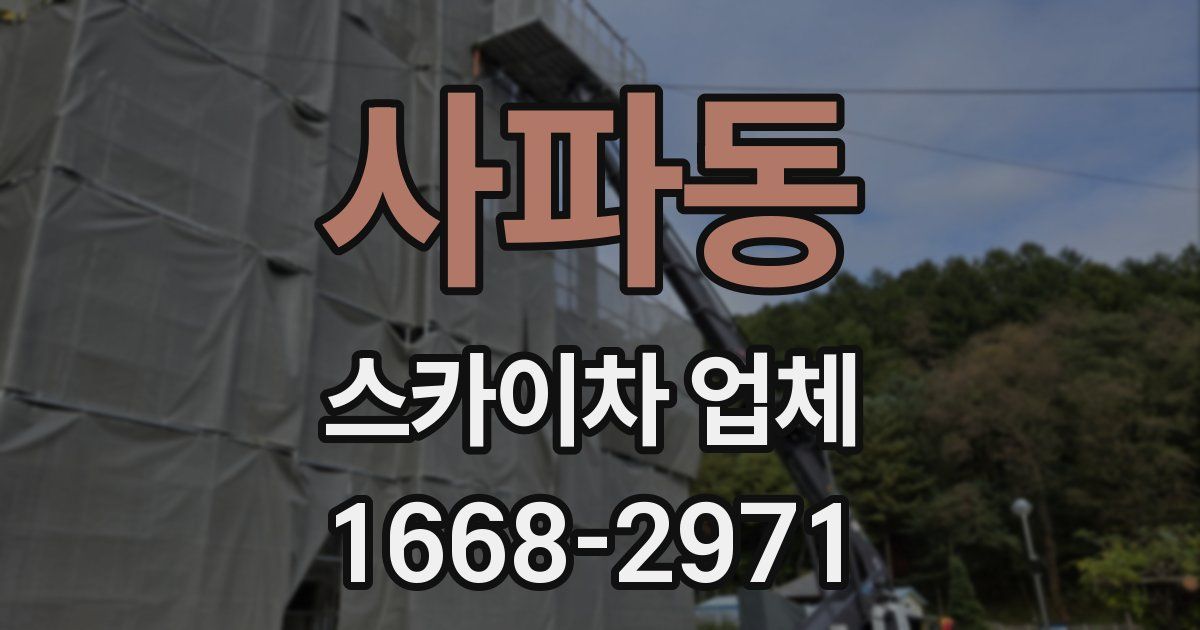 사파동 스카이차 업체