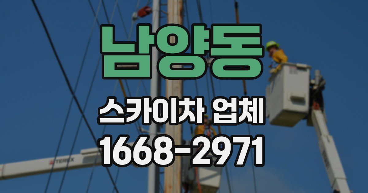 남양동 스카이차 업체
