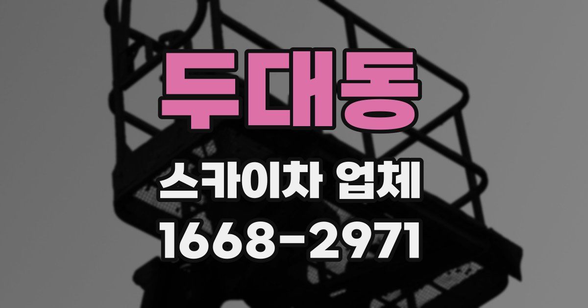 두대동 스카이차 업체