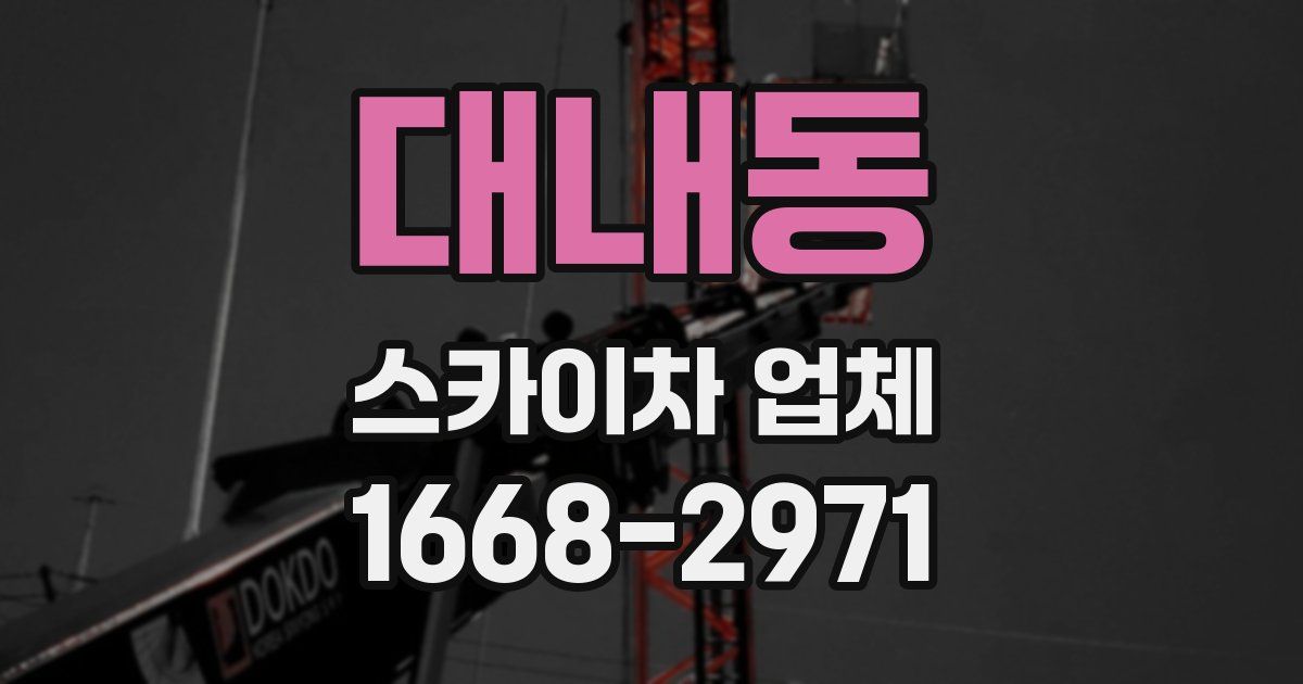 대내동 스카이차 업체