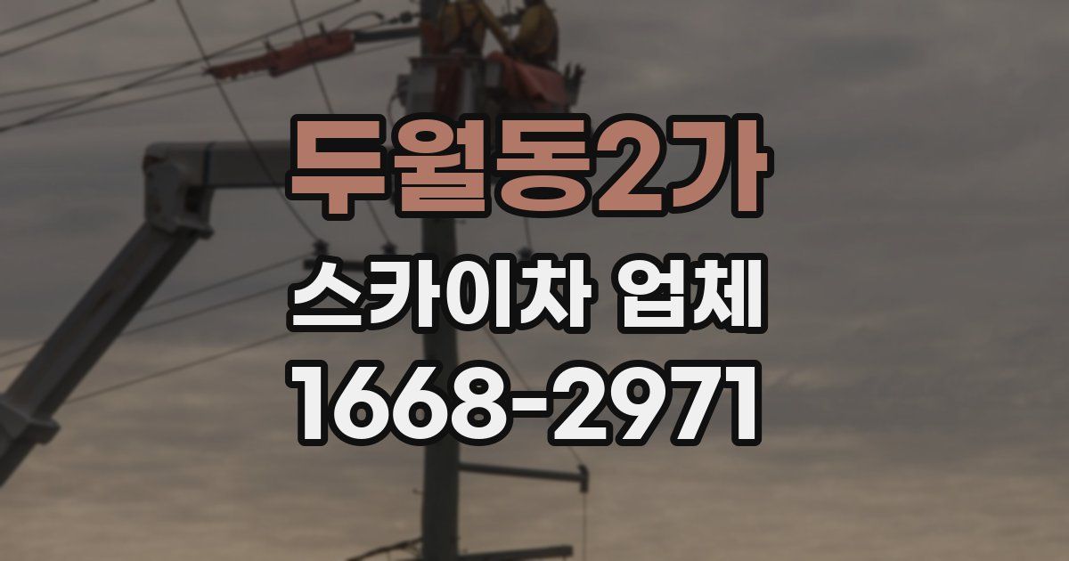 두월동2가 스카이차 업체