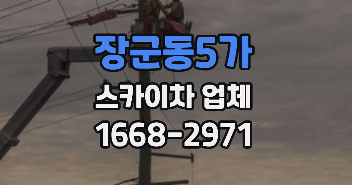 장군동5가 스카이차 업체