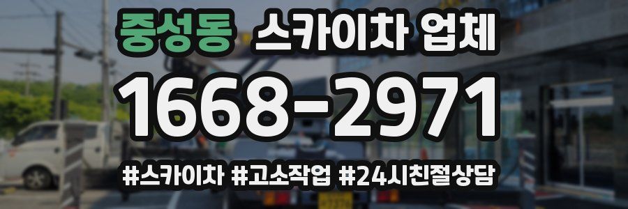 중성동 스카이차 업체