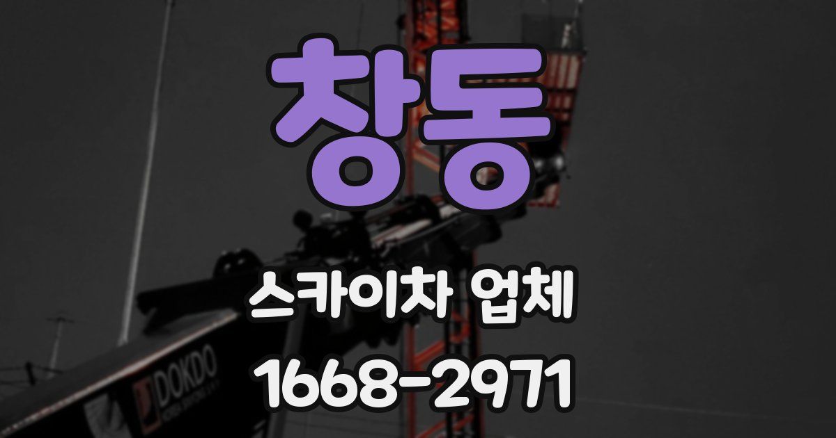 창동 스카이차 업체