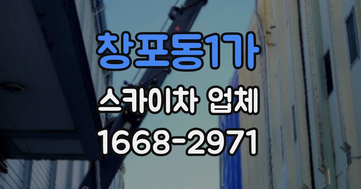 창포동1가 스카이차 업체