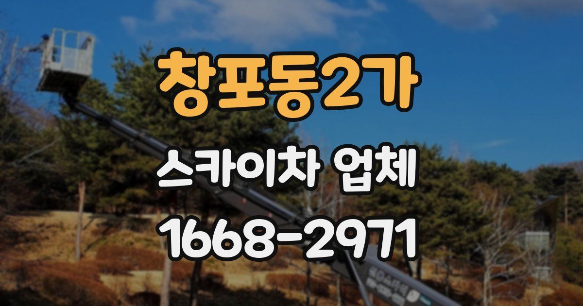 창포동2가 스카이차 업체