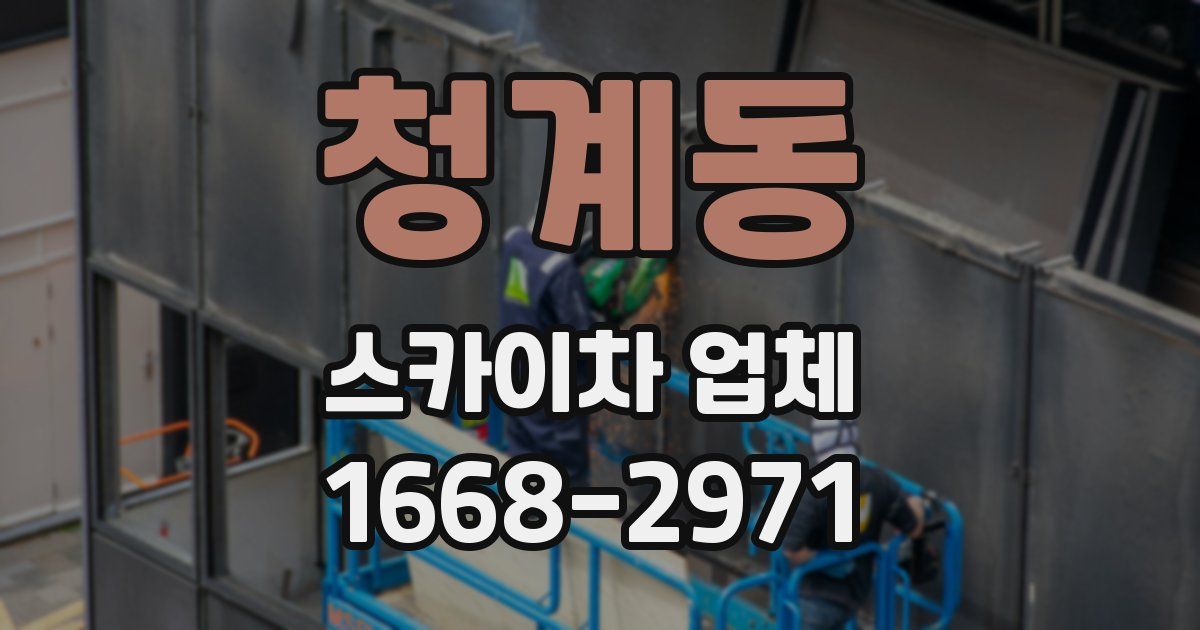 청계동 스카이차 업체