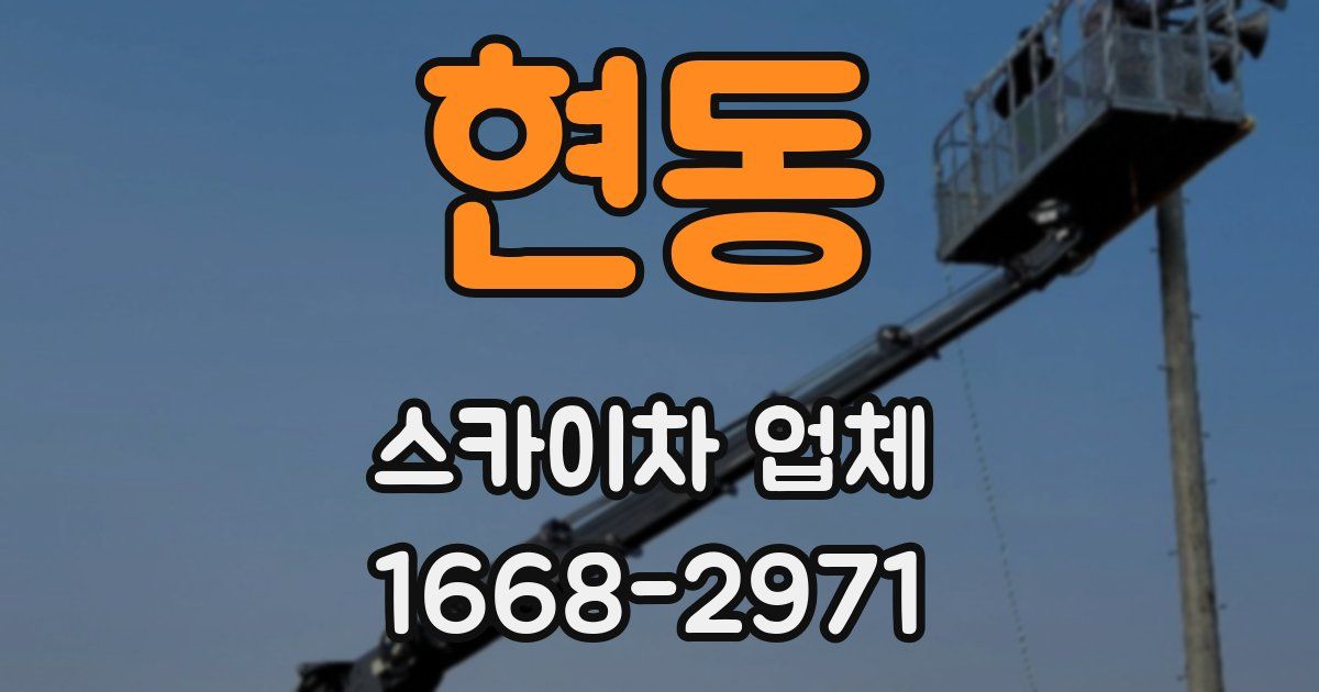현동 스카이차 업체