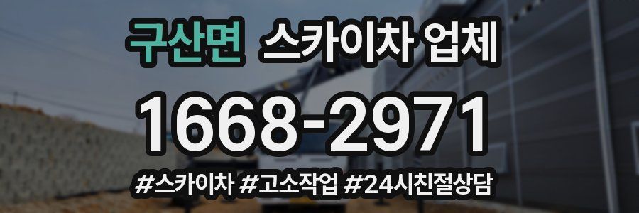 구산면 스카이차 업체