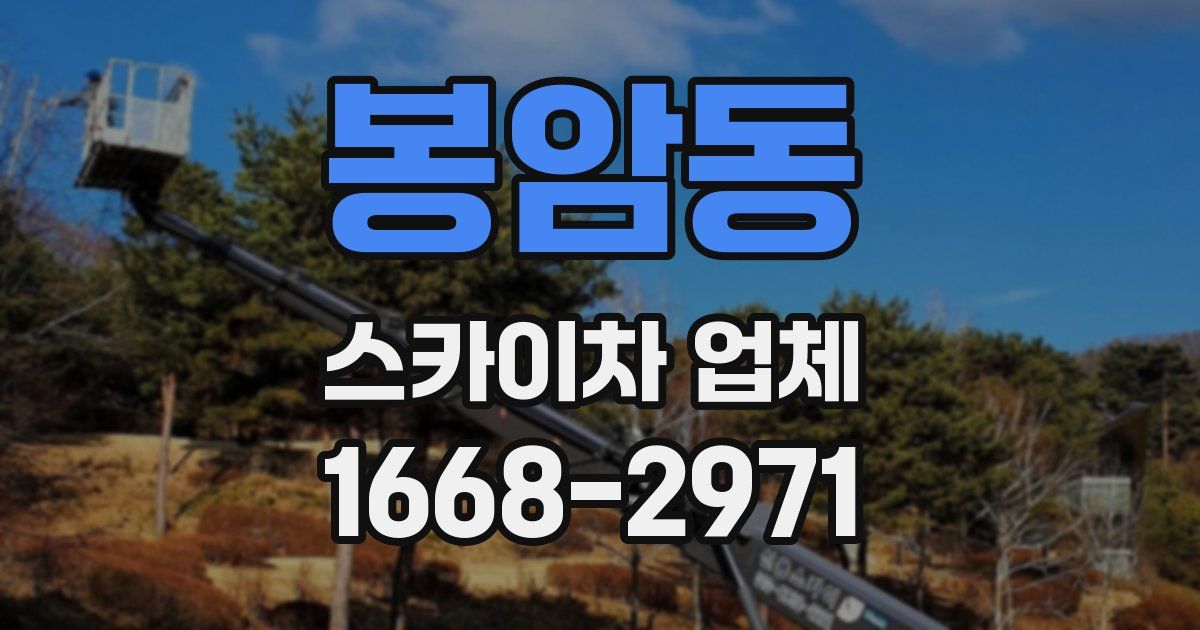 봉암동 스카이차 업체