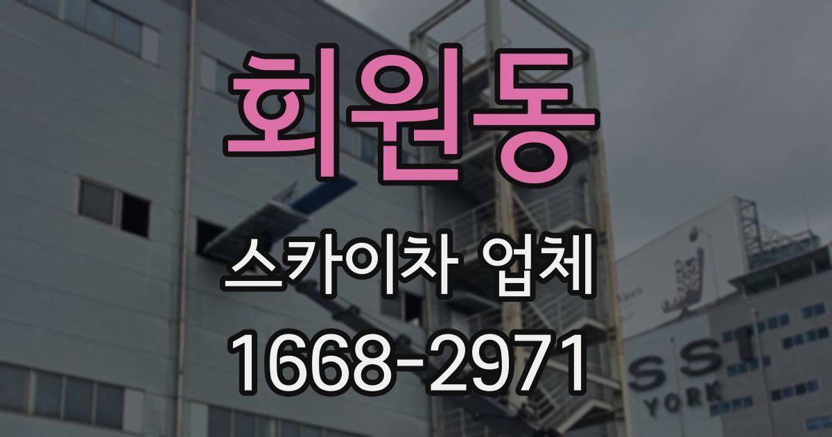 회원동 스카이차 업체