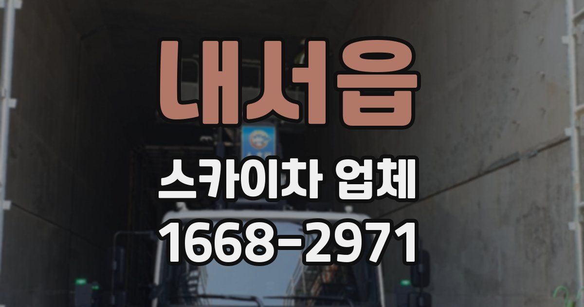 내서읍 스카이차 업체