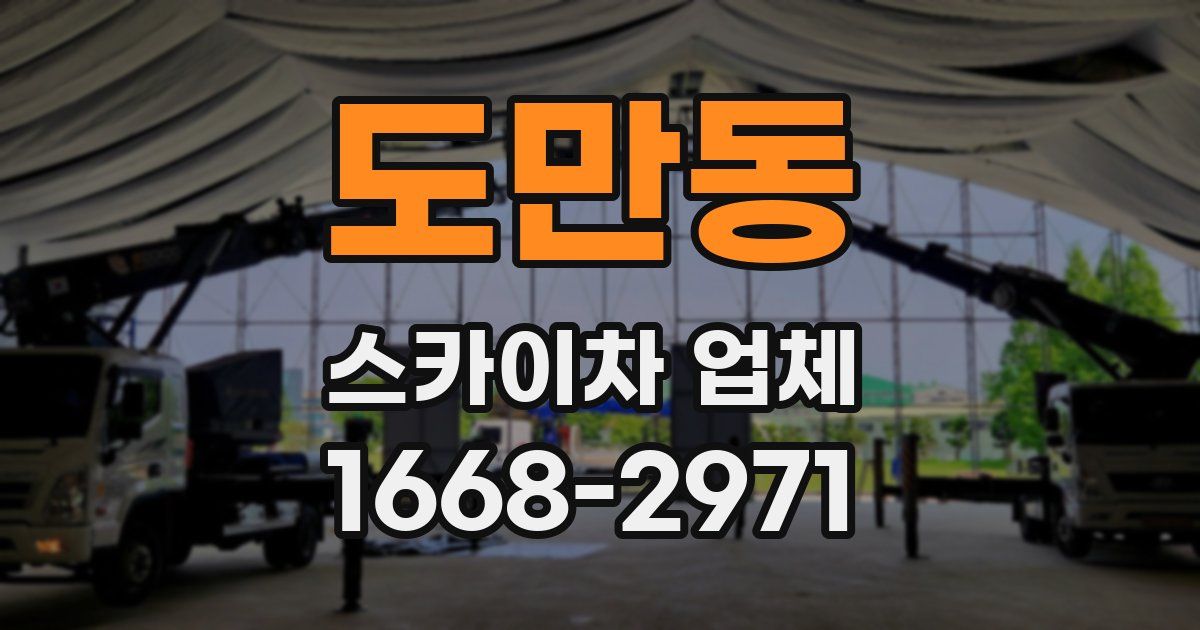 도만동 스카이차 업체