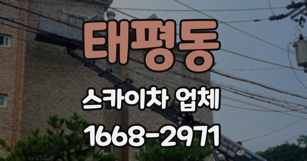 태평동 스카이차 업체