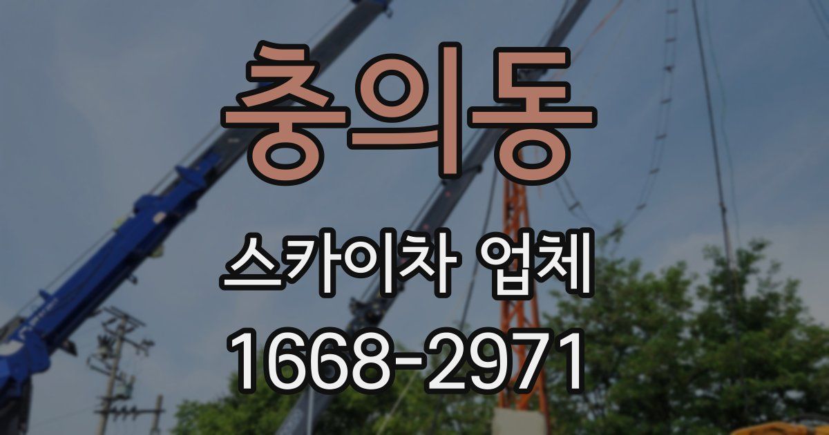 충의동 스카이차 업체
