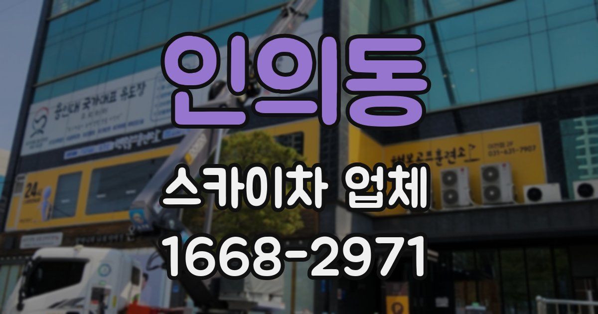 인의동 스카이차 업체