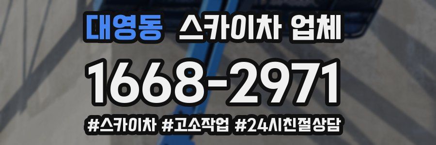 대영동 스카이차 업체