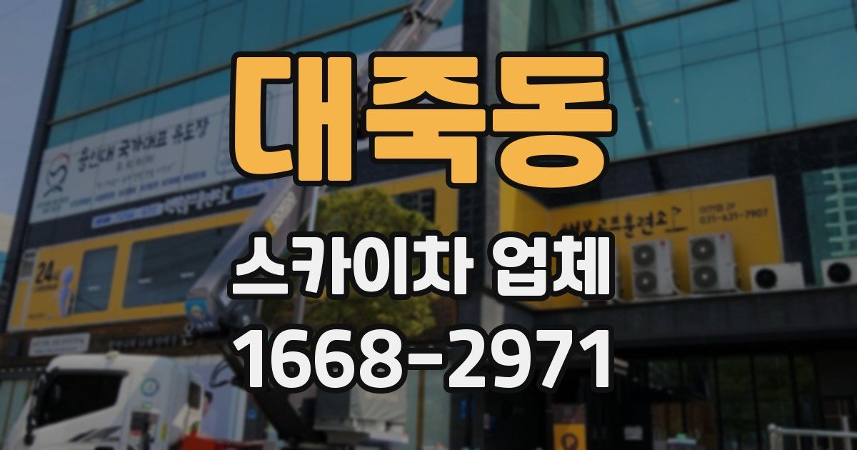 대죽동 스카이차 업체