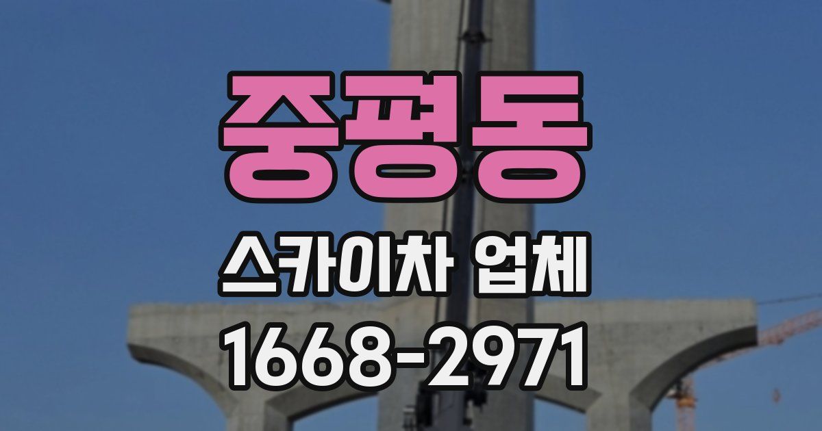 중평동 스카이차 업체