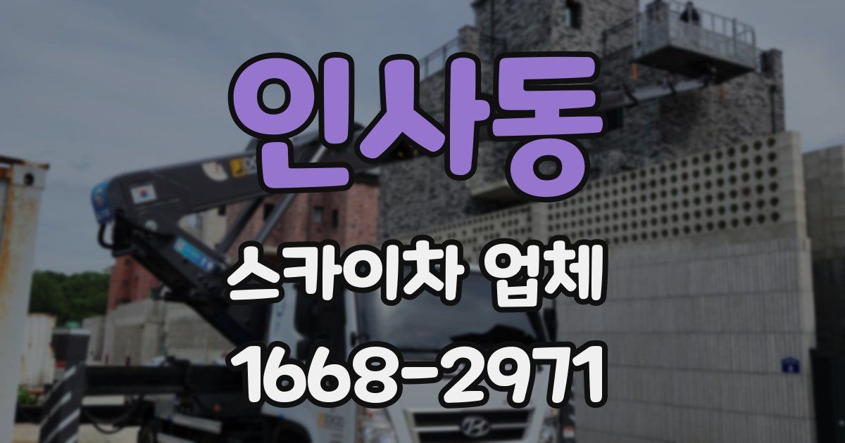 인사동 스카이차 업체