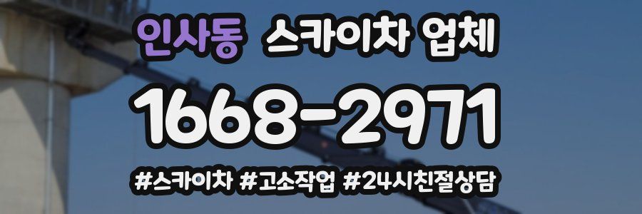 인사동 스카이차 업체