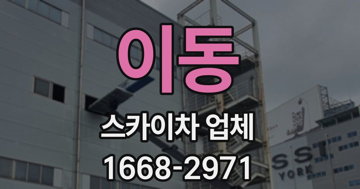 이동 스카이차 업체