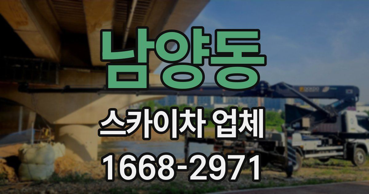 남양동 스카이차 업체