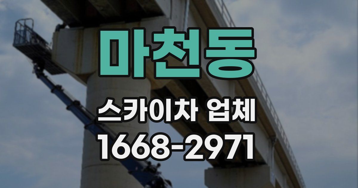 마천동 스카이차 업체
