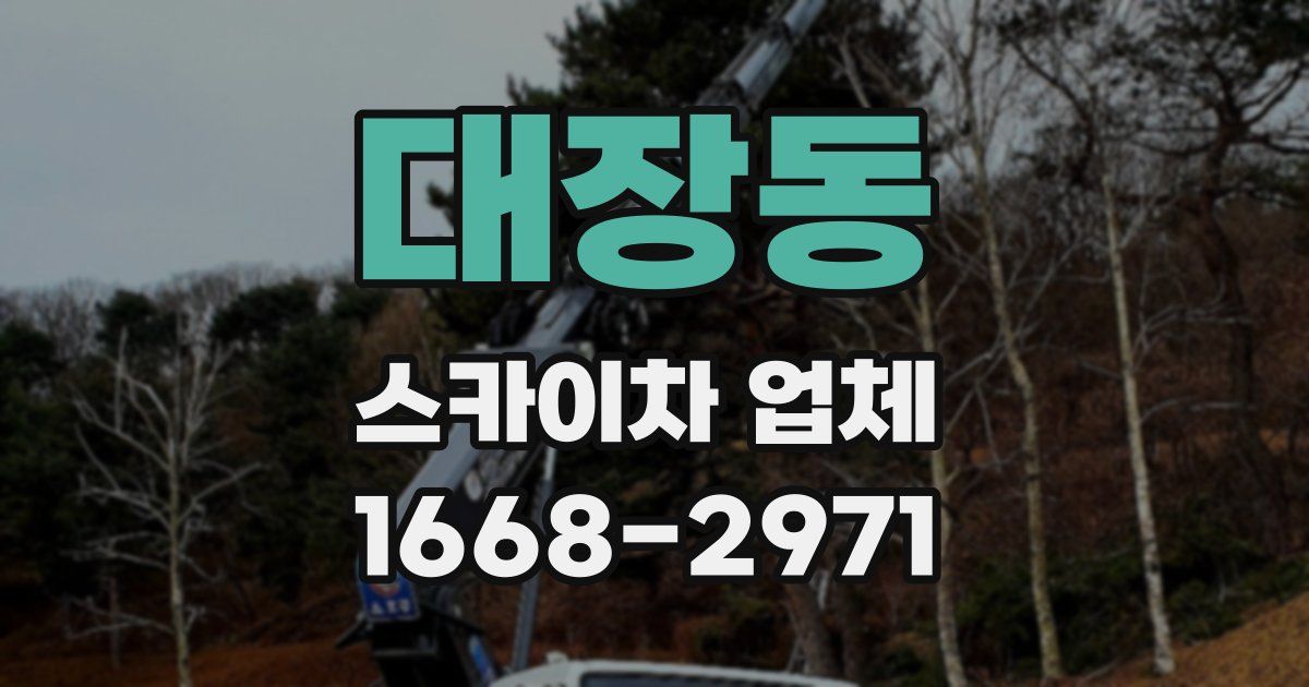 대장동 스카이차 업체