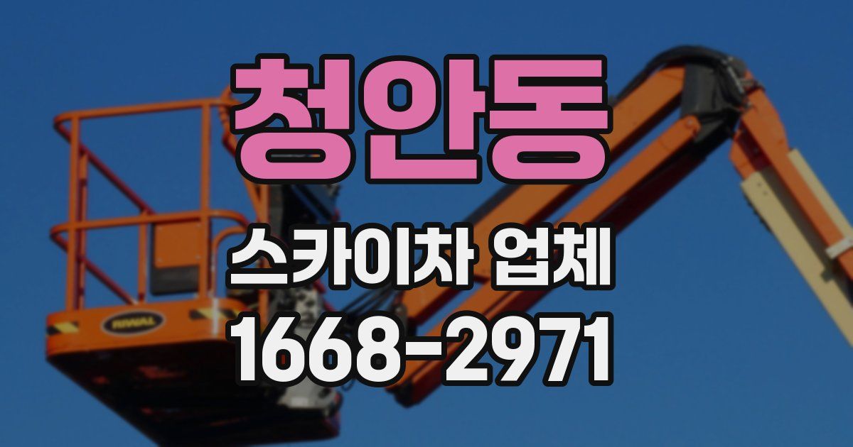 청안동 스카이차 업체
